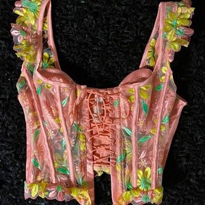 For Love & Lemons Daisy Jane Embroidery Bustier
